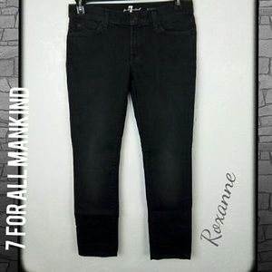 7 for mankind Roxanne skinny jeans black 29